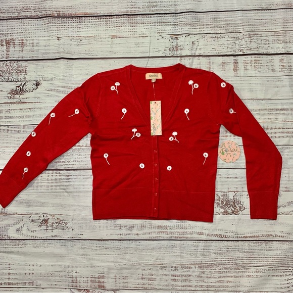 NEW Red Cherry Cardigan by Timeless London Size 6 - Picture 7 of 16